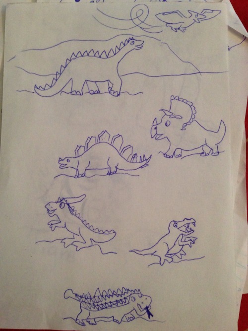 old elementary school drawings aka:1) me on my way to kill a man 2) fox dazzled by pegasus 3) variou