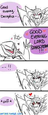 artzer:  starscream replaces megatron and