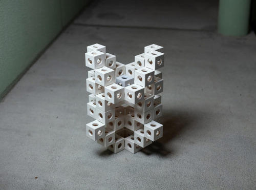 itscolossal:GHOSTKUBE: A Series of Interlocking and Buildable Block Transformations by Erik Åb