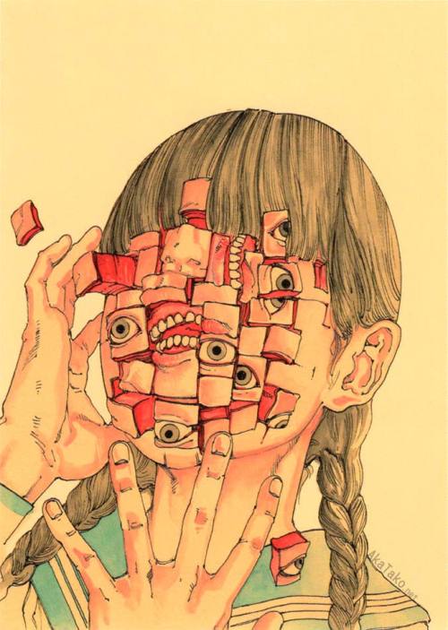 I think I missed a step in the instructions.From SHISHI RUIRUI by Shintaro Kago. Signed copies are a