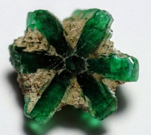 geologyin-blog: Very rare crystal Trapiche Emerald from Muso Mine, Colombia. Photo: StoneRockSho