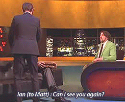 peachouille:  Ian McKellen and Matt Smith on The Jonathan Ross Show (x) 