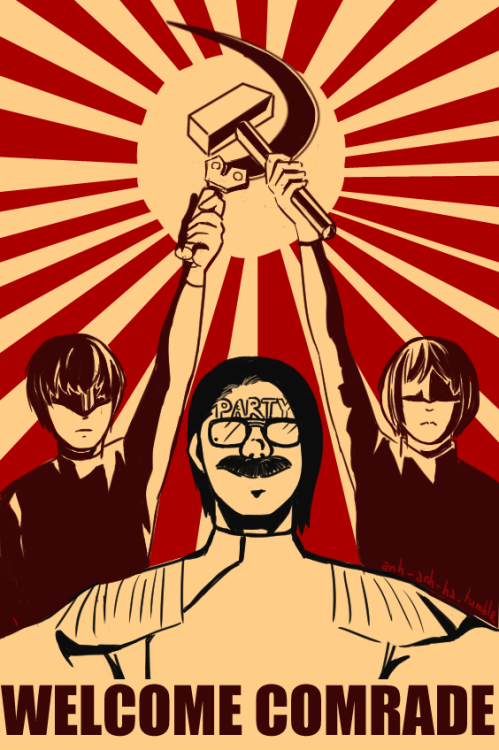anh-anh-ha: | Glory to the CCG | Everytime I see a sickle, I want to do this.   Maybe this is t