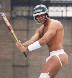 guysthatgetmehard:  strapass:  baseball strapass  if baseball players actually dressed like this i’d probably actually watch