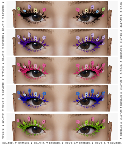 ♡ mix n match flower lashes ♡choose your lash color base and your flower decal colorwaynew mesh by d