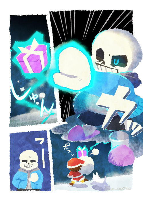 wawako-awa:Sans and Christmas gifts ½