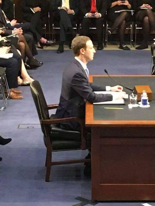 association-of-free-people:memehumor:Mark Zuckerberg using a booster seat to testify before Congress