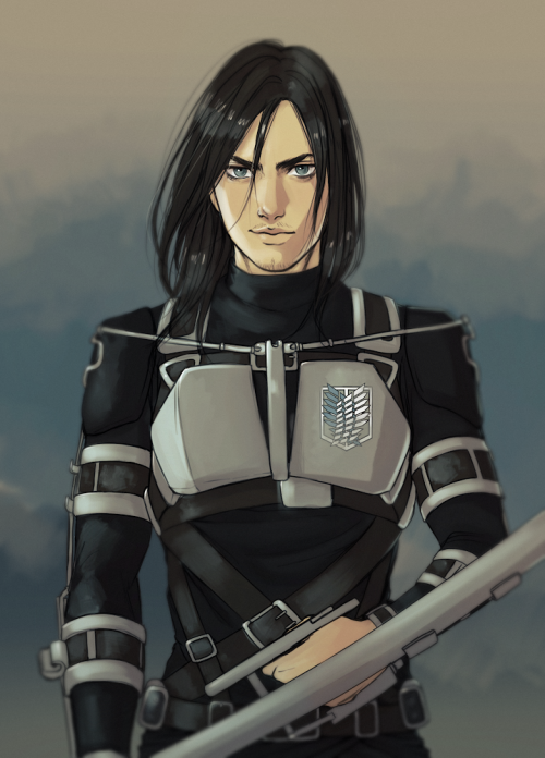 horizon-fire:The wonderful and talented @lolakasa did this fabulous commission of Eren wearing the n