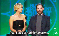 Kristen Wiig and Zach Galifianakis reminisce about the time they met presenting at