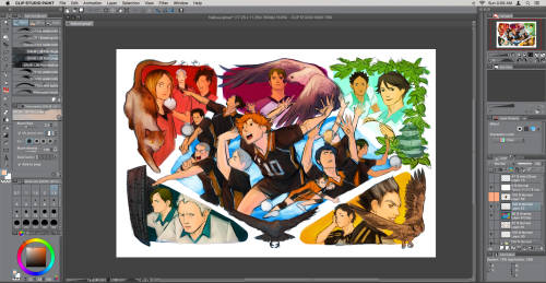 Couple of prints I’ve been working on the past few days.- More progress on the Haikyuu!! print. Ever