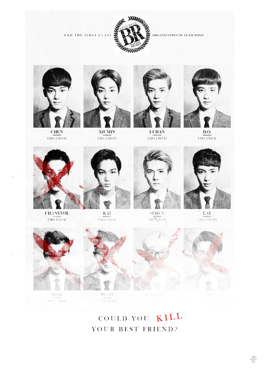 antares111:  Exo Battle Royale!AU Could you kill your character best friend? 