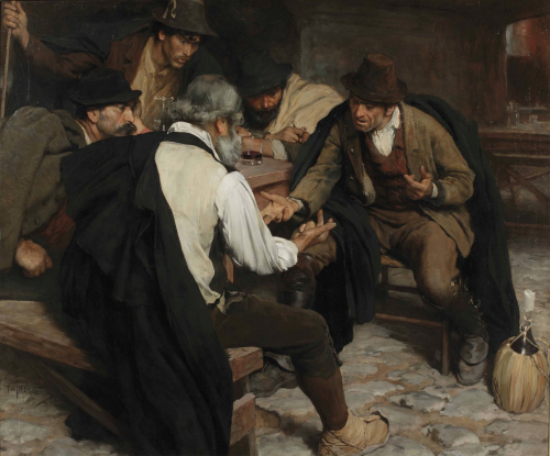 robert-hadley: Pieter Josselin de Jong (Dutch, 1861-1906) - Italian Morra players Source: christie’s.com 