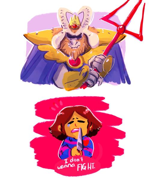 thatonegojimun:    *you tell asgore you don’t want to fight.