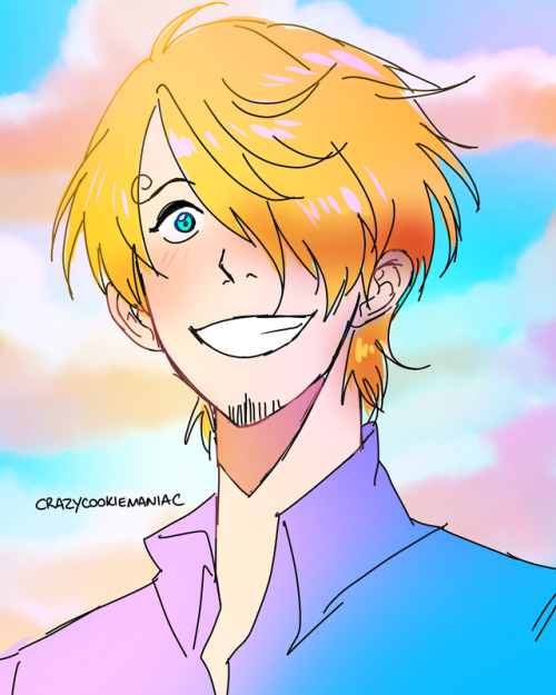 crazycookiemaniac: A Sanji sketch I did like 3 weeks ago or smth! Just quickly threw some colors ove