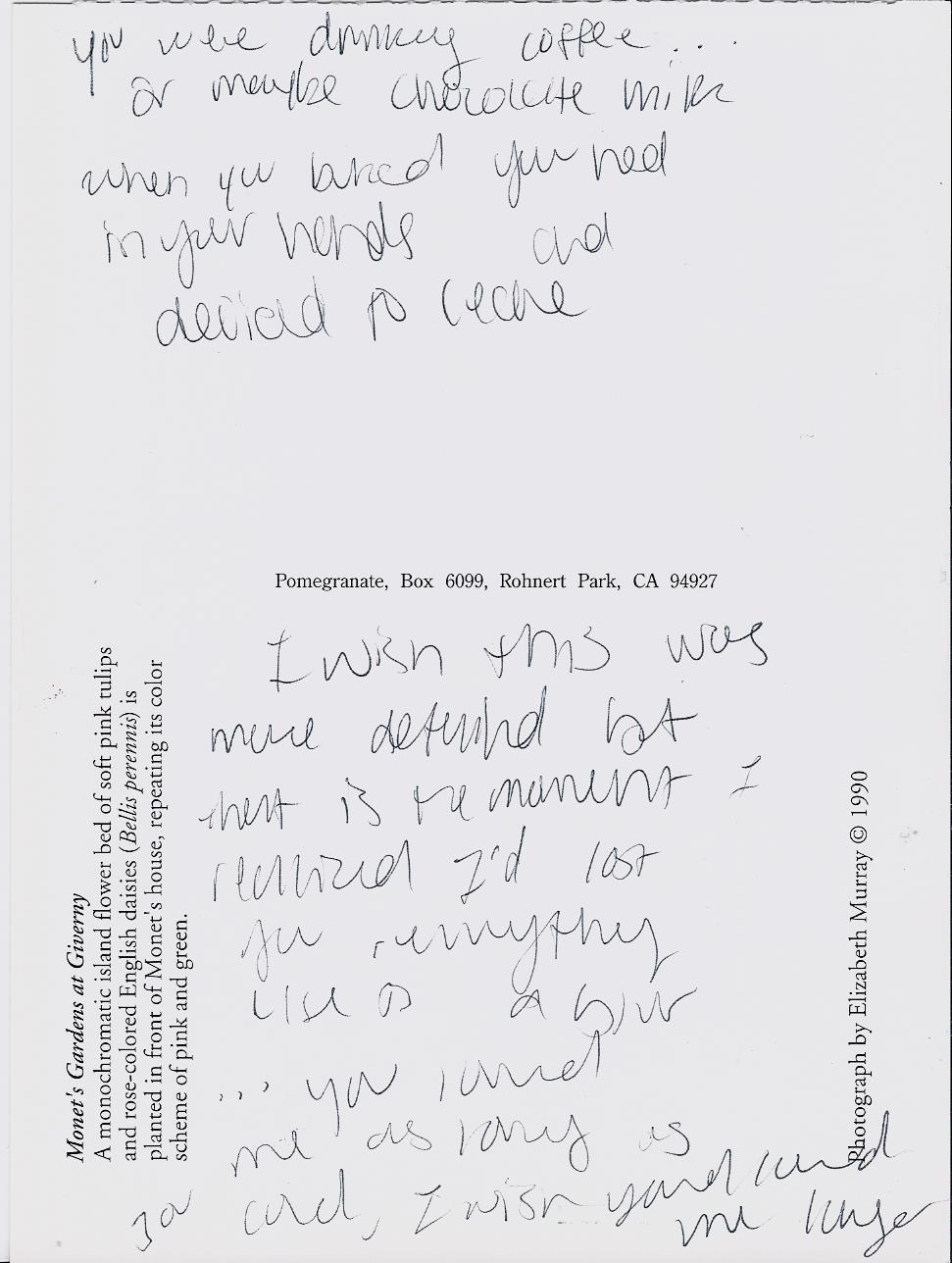 :  you were drinking coffeeor maybe chocolate milkwhen you buried your headin your