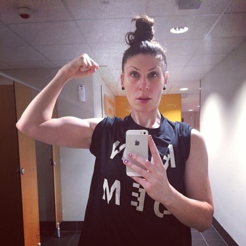 Gratuitous post workout gym mirror bicep worship progress shot selfie. Welcome to the gun show. How 