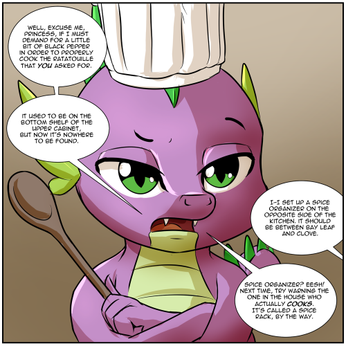 asksparklesanddashie:  On that day, precocious puberty missed Spike by a hair thread.((A very special guest update from one of my favorite artists, an insanely talented friend of mine. I’ve been super excited to post this, especially since seeing a