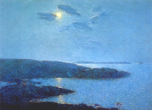 Frederick Childe Hassam’s Moonlight: The Evening Star  1891Moonlight on the Sound 1906Isle of Shoals