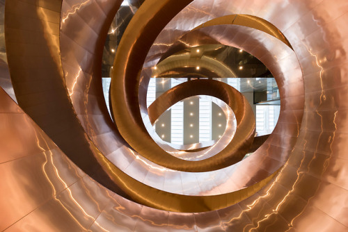 XXX itscolossal:  A 10-Ton Copper Staircase Designed photo