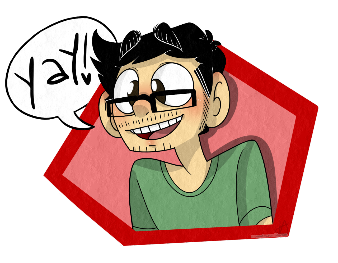 monodes:  Some transparent Markiplier I did on the stream! I already posted it on