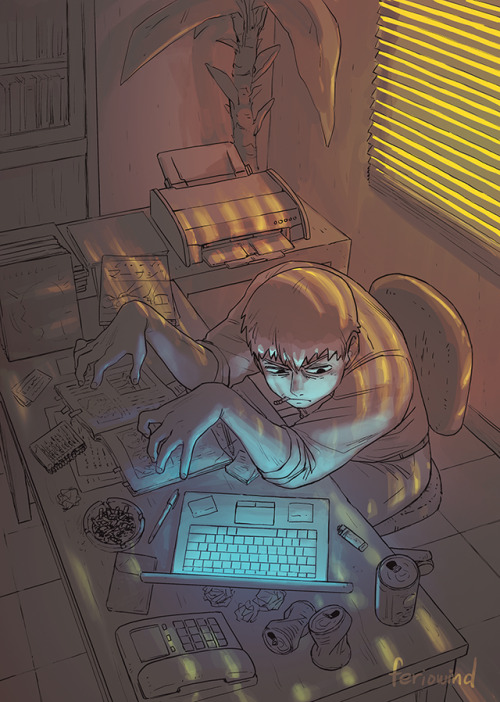 feriowind:i drew this several months ago for the Reigen 1000% fanbook! 