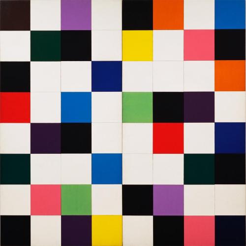 Ellsworth Kelly (American; 1923– )Colors for a Large WallOil on canvas, sixty-four panels, 1951The M