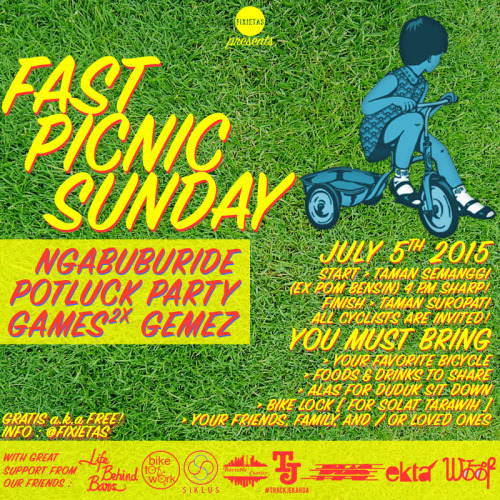 Fast Picnic SundayLet&rsquo;s ride and have a potluck picnic at the park together next Sunday. Bring