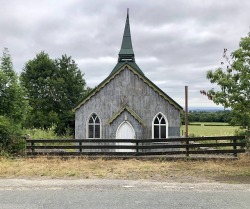 abandonedandurbex:Bike ride in the Welsh hills turned up this old corrugated iron church [3609 x 3011]