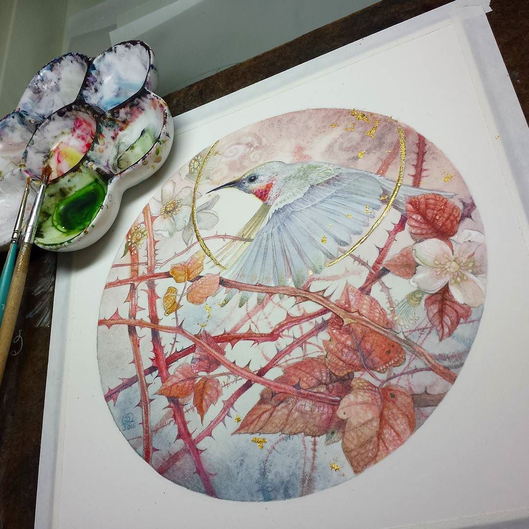 shadowscapes-stephlaw:  “Unafraid of the Thorns” - when confronted with the huge