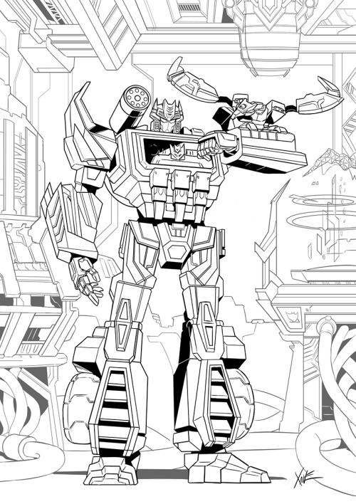 LINEART.Soundwave’s secret telecoms room.WFC / FOC version. 