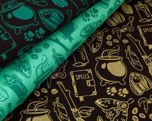 snootyfoxfashion: Witchy Fabric Collection by FiresideTextiles x / x 