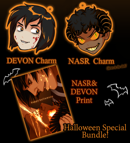 HAPPY HALLOWEEN everyone! I’ve put up the remainder of my Nasr and Devon glow in the dark charms on 