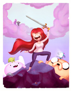 Halfglovepunch:a Little Something I Painted Up For My Producer On Adventure Time. 