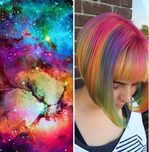 Porn photo culturenlifestyle:  Galaxy Hair Trend Inspired