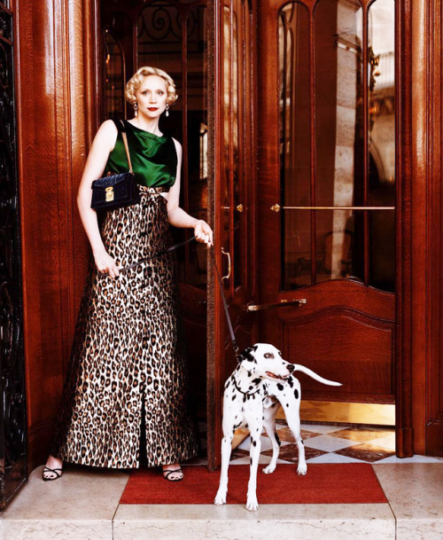 flawlessqueensofthrones: Gwendoline Christie for Miu Miu Croisiere 2019