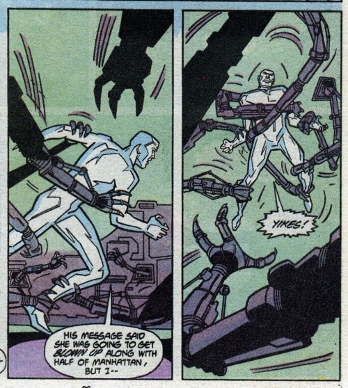 Iceman gets restrained by mechanical hands- Marvel Comics Presents v1 #74, 1991