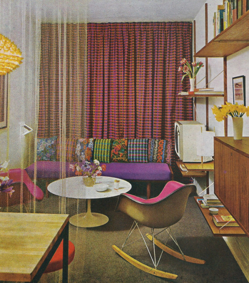 superseventies:Living room design from House & Garden’s Complete Guide Interior Decoration, 1970