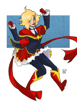 Carolcorps:  Anklewings:  Im Pretty Big On The Idea Of Magical Girl Captain Marvel