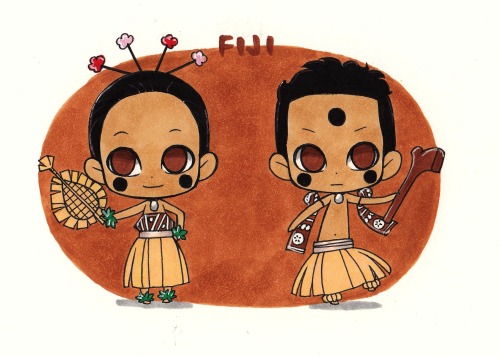 sakurajoker: Polynesian dancers chibi. 