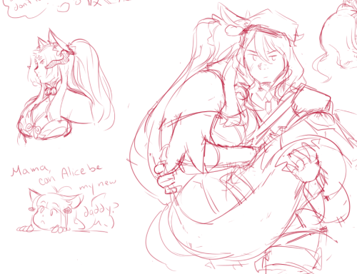 happy birthday fellow lesbians have more misasagi x alice doodles bc i got called out for fallin in 