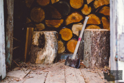 charlieboucher:   Ready for winter…. My grandparents are always stock piled with wood for the winter. My grandpa is 90 years old and still cuts wood.  