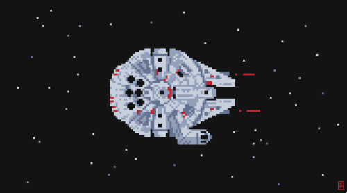 scrixels:1486. Millennium Falcon