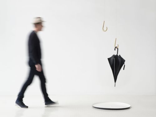 Welcome Home Hanger by Jean-François D’OrThis coat hanger gives the umbrella handl