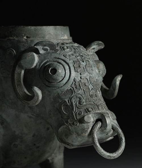 fablesandgables:Ritual wine container in the shape of a buffalo - Unknown Chinese Artist, early 5th 