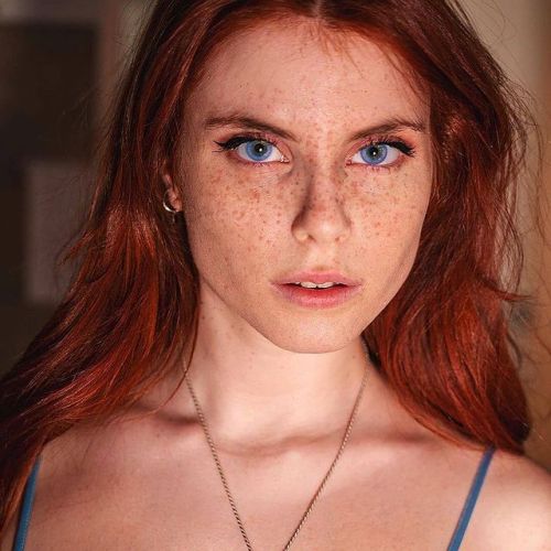 Rare red hair blue eyes￼