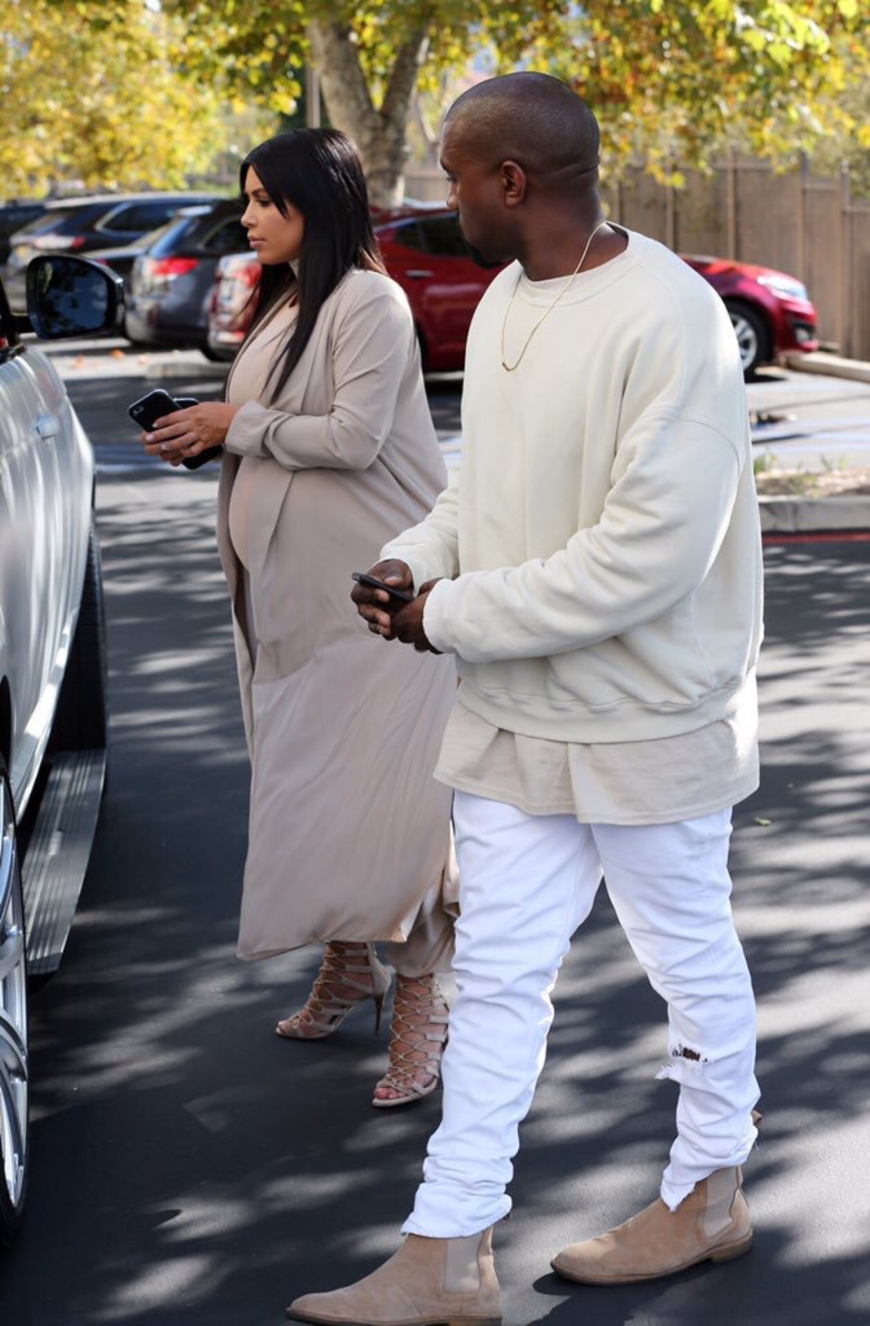 kuwkimye:  Kim &amp; Kanye arriving at Kim’s surprise birthday party at Cinepolis