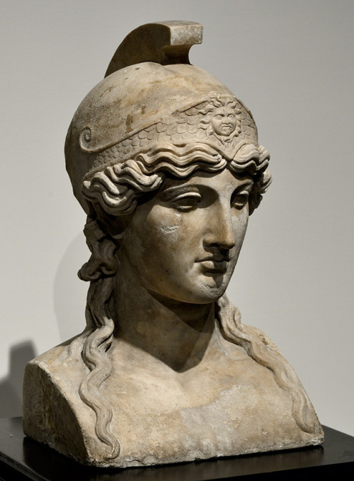 theancientwayoflife:~ Athena.Roman copy of a Greek herma (circle of Phidias)Date: A.D. 25-49Medium: 