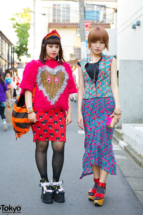 Anami Fire &amp; Mitake on the street in Harajuku. Anami is wearing an Isolated Heroes top with a Je