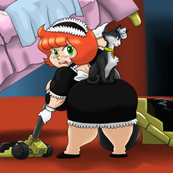 projecthazoid: Roomba-tan with a passenger. I hope she can succ good~ ;9