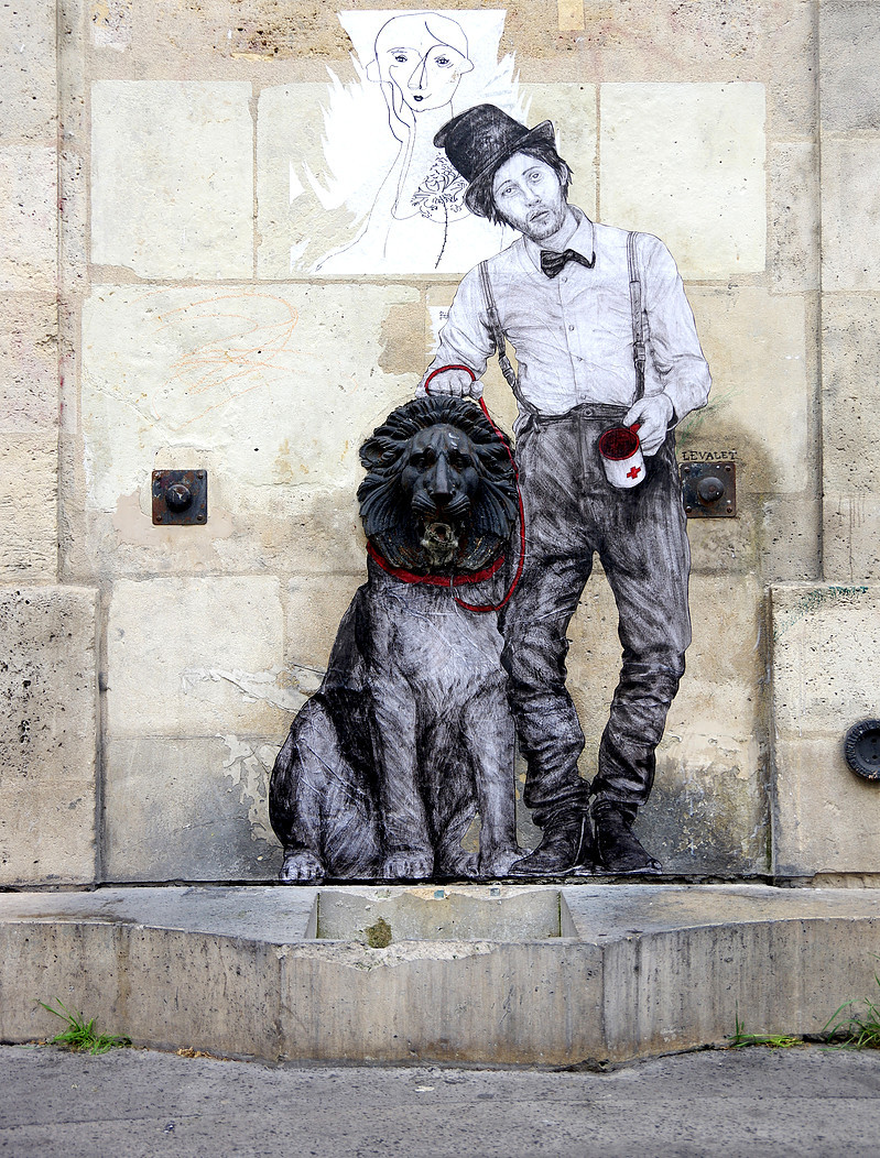 itscolossal:  Quirky Site-Specific Wheatpastes by ‘Levalet’ Bring Humor to the